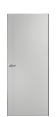 Дверь межкомнатная Слот 10-012 Цвет Телегрей Покрытие Эмаль  Наличник Скрытый короб хром Цена 41500