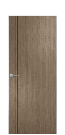 Дверь межкомнатная Слот 10-012 Цвет Дуб Кофе Покрытие Шпон масло  Наличник Скрытый короб хром Цена 47000