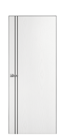 Дверь межкомнатная Слот 10-012 Цвет Ясень Белый Покрытие Шпон крашеный  Наличник Скрытый короб хром Цена 43550