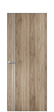 Дверь межкомнатная Slot 10-012 Цвет Орех NY смоук Покрытие ПВХ WOOD NATURAL Наличник Скрытый короб хром Цена 39660