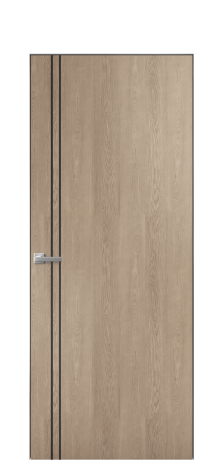 Дверь межкомнатная Slot 10-012 Цвет Дуб Песочный Покрытие Шпон натуральный  Наличник Скрытый короб хром Цена 45150