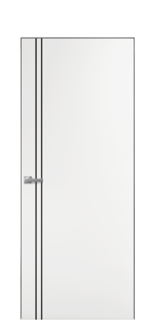 Дверь межкомнатная Slot 10-012 Цвет Белый Покрытие Эмаль  Наличник Скрытый короб хром Цена 55410