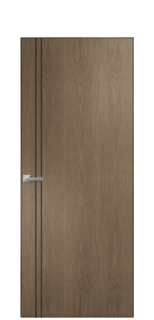 Дверь межкомнатная Slot 10-012 Цвет Дуб Мускат Покрытие Шпон натуральный  Наличник Скрытый короб хром Цена 45150