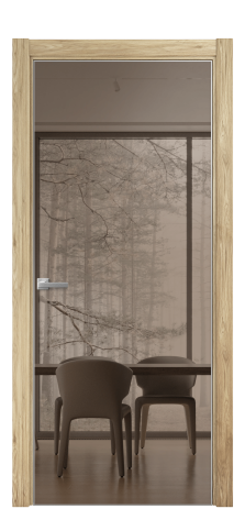 Дверь межкомнатная Porte 39-01 Цвет Орех NY светлый Покрытие ПВХ WOOD NATURAL Наличник L 75 Цена 34404