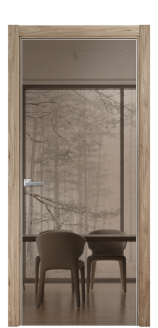 Дверь межкомнатная Porte 39-01 Цвет Орех NY смоук Покрытие ПВХ WOOD NATURAL Наличник L 75 Цена 34404