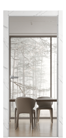 Дверь межкомнатная Porte 39-01 Цвет Monte white soft Покрытие ПВХ ORIGINAL Наличник L 75 Цена 32804
