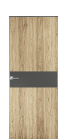 Дверь межкомнатная Duet 11 Цвет Орех NY светлый Покрытие ПВХ WOOD NATURAL Наличник Скрытый короб хром Цена 39128