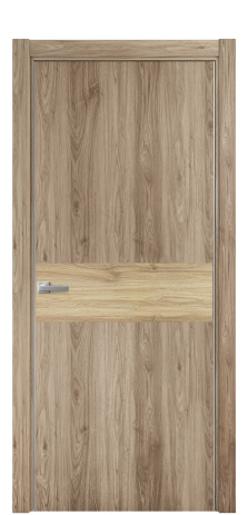 Дверь межкомнатная Duet 11 Цвет Орех NY смоук Покрытие ПВХ WOOD NATURAL Наличник L 75 Цена 22988