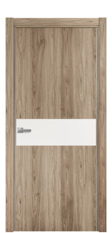 Дверь межкомнатная Duet 11 Цвет Орех NY смоук Покрытие ПВХ WOOD NATURAL Наличник L 75 Цена 22988