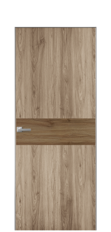 Дверь межкомнатная Duet 11 Цвет Орех NY смоук Покрытие ПВХ WOOD NATURAL Наличник Скрытый короб хром Цена 39128