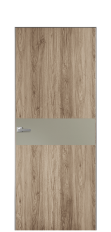 Дверь межкомнатная Duet 11 Цвет Орех NY смоук Покрытие ПВХ WOOD NATURAL Наличник Скрытый короб хром Цена 39128