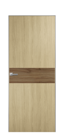 Дверь межкомнатная Duet 11 Цвет Maderaira oak amber Покрытие ПВХ WOOD NATURAL Наличник Скрытый короб хром Цена 39128