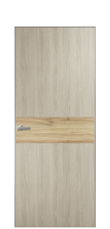 Дверь межкомнатная Duet 11 Цвет Maderaira oak sand Покрытие ПВХ WOOD NATURAL Наличник Скрытый короб хром Цена 39128