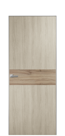 Дверь межкомнатная Duet 11 Цвет Maderaira oak sand Покрытие ПВХ WOOD NATURAL Наличник Скрытый короб хром Цена 39128