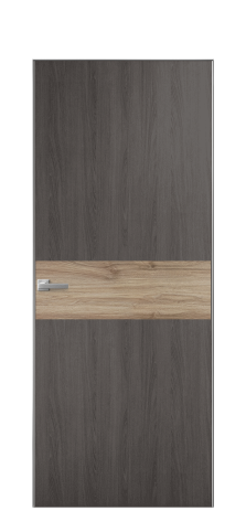 Дверь межкомнатная Duet 11 Цвет Maderaira oak agate Покрытие ПВХ WOOD NATURAL Наличник Скрытый короб хром Цена 39128