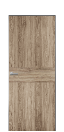 Дверь межкомнатная Duet 11 Цвет Орех NY смоук Покрытие ПВХ WOOD NATURAL Наличник Скрытый короб хром Цена 39128