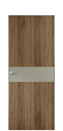 Дверь межкомнатная Duet 11 Цвет Орех NY классический Покрытие ПВХ WOOD NATURAL Наличник Скрытый короб хром Цена 39128