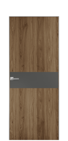 Дверь межкомнатная Duet 11 Цвет Орех NY классический Покрытие ПВХ WOOD NATURAL Наличник Скрытый короб хром Цена 39128