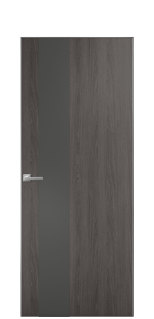 Дверь межкомнатная Duet 14 Цвет Maderaira oak agate Покрытие ПВХ WOOD NATURAL Наличник Скрытый короб хром Цена 39128