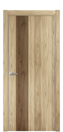 Дверь межкомнатная Duet 14 Цвет Орех NY светлый Покрытие ПВХ WOOD NATURAL Наличник L 75 Цена 22988