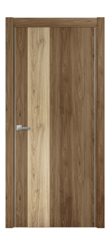 Дверь межкомнатная Duet 14 Цвет Орех NY классический Покрытие ПВХ WOOD NATURAL Наличник L 75 Цена 22988