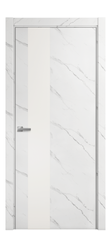 Дверь межкомнатная Duet 14 Цвет Monte white soft Покрытие ПВХ ORIGINAL Наличник L 75 Цена 22988