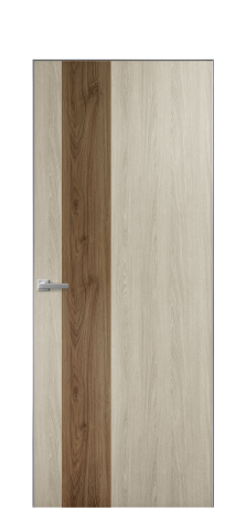 Дверь межкомнатная Duet 14 Цвет Maderaira oak sand Покрытие ПВХ WOOD NATURAL Наличник Скрытый короб хром Цена 39128