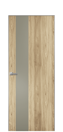 Дверь межкомнатная Duet 14 Цвет Орех NY светлый Покрытие ПВХ WOOD NATURAL Наличник Скрытый короб хром Цена 39128