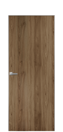 Дверь межкомнатная Duet 14 Цвет Орех NY классический Покрытие ПВХ WOOD NATURAL Наличник Скрытый короб хром Цена 39128