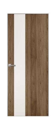 Дверь межкомнатная Duet 14 Цвет Орех NY классический Покрытие ПВХ WOOD NATURAL Наличник Скрытый короб хром Цена 39128
