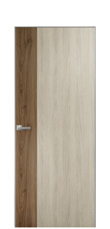 Дверь межкомнатная Duet 19 Цвет Maderaira oak sand Покрытие ПВХ WOOD NATURAL Наличник Скрытый короб хром Цена 39128