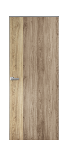 Дверь межкомнатная Duet 19 Цвет Орех NY смоук Покрытие ПВХ WOOD NATURAL Наличник Скрытый короб хром Цена 39128
