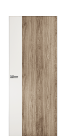Дверь межкомнатная Duet 19 Цвет Орех NY смоук Покрытие ПВХ WOOD NATURAL Наличник Скрытый короб хром Цена 39128