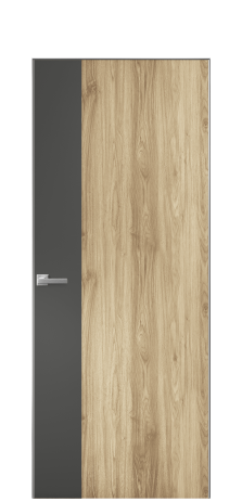 Дверь межкомнатная Duet 19 Цвет Орех NY светлый Покрытие ПВХ WOOD NATURAL Наличник Скрытый короб хром Цена 39128
