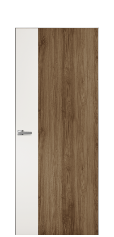 Дверь межкомнатная Duet 19 Цвет Орех NY классический Покрытие ПВХ WOOD NATURAL Наличник Скрытый короб хром Цена 39128