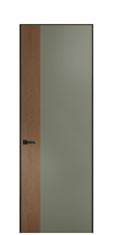 Дверь межкомнатная Дуэт 19 Цвет Зеленый Покрытие ЭМАЛИ Эмаль Наличник Скрытый короб золото Цена 56877