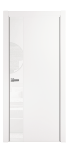 Дверь межкомнатная Vetro 19 Цвет Вайт Покрытие ПВХ SOFT (ПЭТ) Наличник L 75 Цена 33550