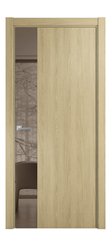 Дверь межкомнатная Vetro 19 Цвет Maderaira oak amber Покрытие ПВХ WOOD NATURAL Наличник L 75 Цена 31575