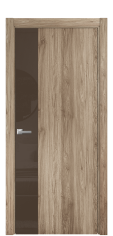 Дверь межкомнатная Ветро 19 Цвет Орех смоук Покрытие ПВХ ПОД ДЕРЕВО Наличник L 75 Цена 38400