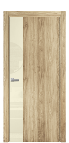 Дверь межкомнатная Vetro 19 Цвет Орех NY светлый Покрытие ПВХ WOOD NATURAL Наличник L 75 Цена 38400