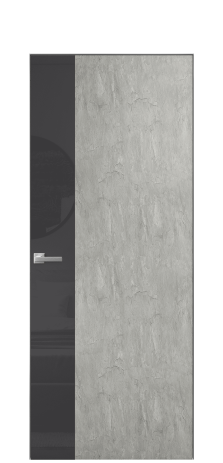 Дверь межкомнатная Vetro 19 Цвет Скол камня грей Покрытие ПВХ ФАКТУРНЫЕ Наличник Скрытый короб хром Цена 46050
