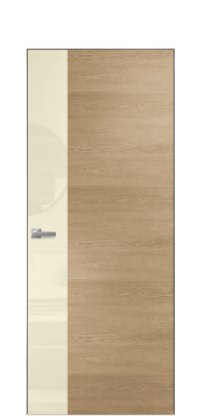 Дверь межкомнатная Vetro 19 Цвет Дуб Мускат Покрытие Шпон натуральный  Наличник L 75 Цена 56700