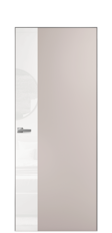 Дверь межкомнатная Vetro 19 Цвет Пудра Покрытие Эмаль  Наличник Скрытый короб хром Цена 49850