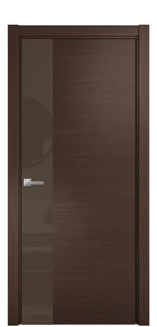 Дверь межкомнатная Vetro 19 Цвет Мореный Дуб Покрытие Шпон натуральный  Наличник Скрытый короб хром Цена 71660