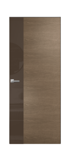 Дверь межкомнатная Vetro 19 Цвет Дуб Мускат Покрытие Шпон натуральный  Наличник Скрытый короб хром Цена 53750