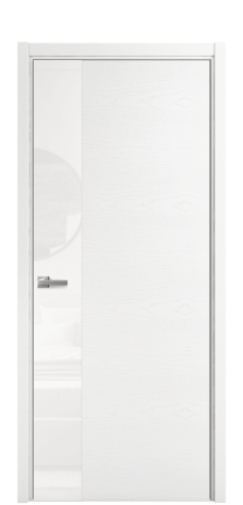 Дверь межкомнатная Vetro 19 Цвет Ясень Белый Покрытие Шпон крашеный  Наличник L 50 Цена 53075