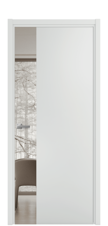 Дверь межкомнатная Vetro 19 Цвет Бетон известковый Покрытие ПВХ ORIGINAL Наличник Скрытый короб хром Цена 47610