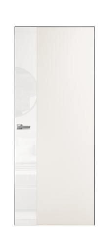 Дверь межкомнатная Vetro 19 Цвет Молочный Покрытие Эмаль  Наличник Скрытый короб хром Цена 67010