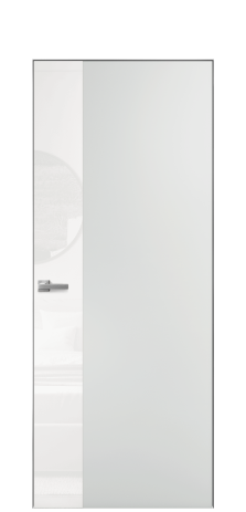 Дверь межкомнатная Vetro 19 Цвет Облачный Покрытие Эмаль  Наличник Скрытый короб хром Цена 67010