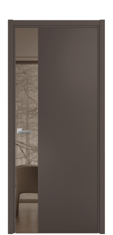 Дверь межкомнатная Vetro 19 Цвет Галечный Покрытие Эмаль  Наличник Скрытый короб хром Цена 69473